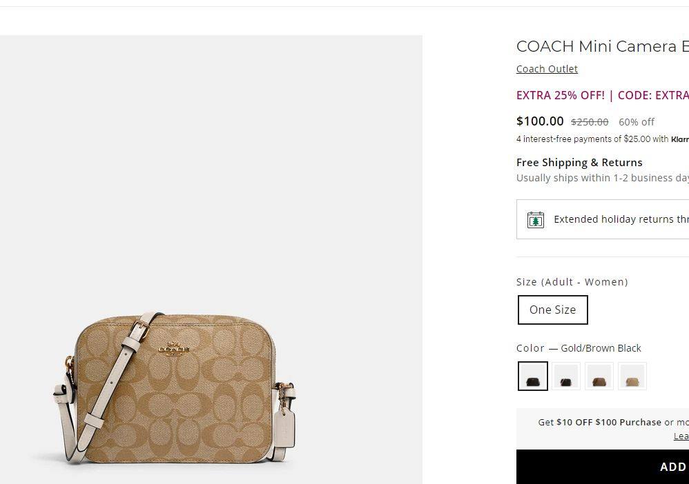 黑五想买COACH，可以剁手了，现在COAH已经提前开始20