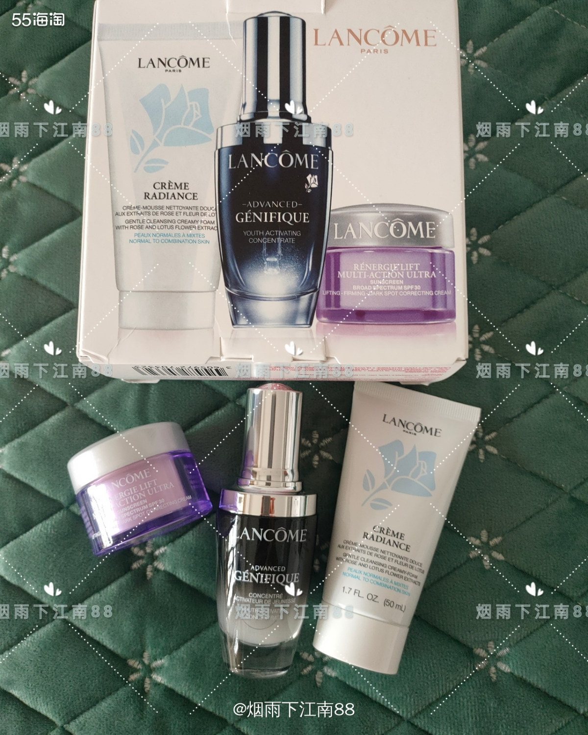 兰蔻小黑瓶三件套，海淘购于ND，这套ND售价82美元，是上次