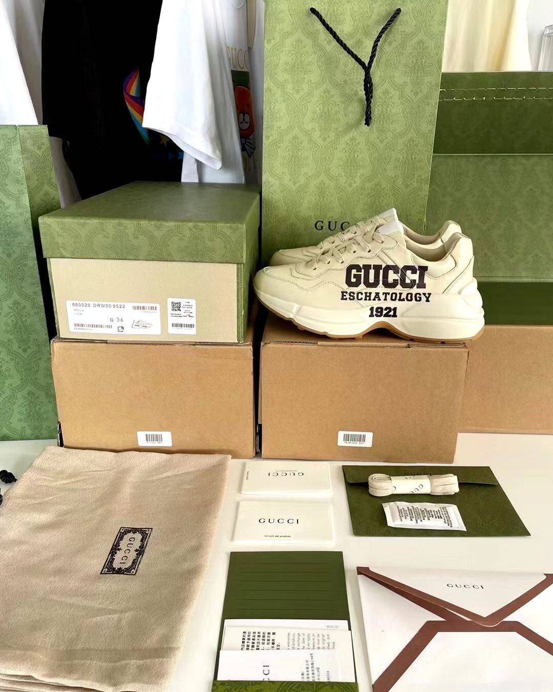 这个Gucci老爹鞋我自己入手了草莓款的，是真的贼好看，其他