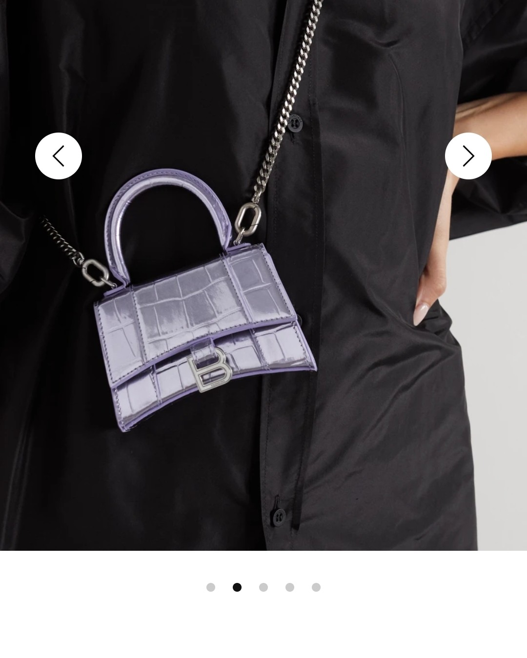 🍒🍑BALENCIAGA Hourglass 金属感仿鳄