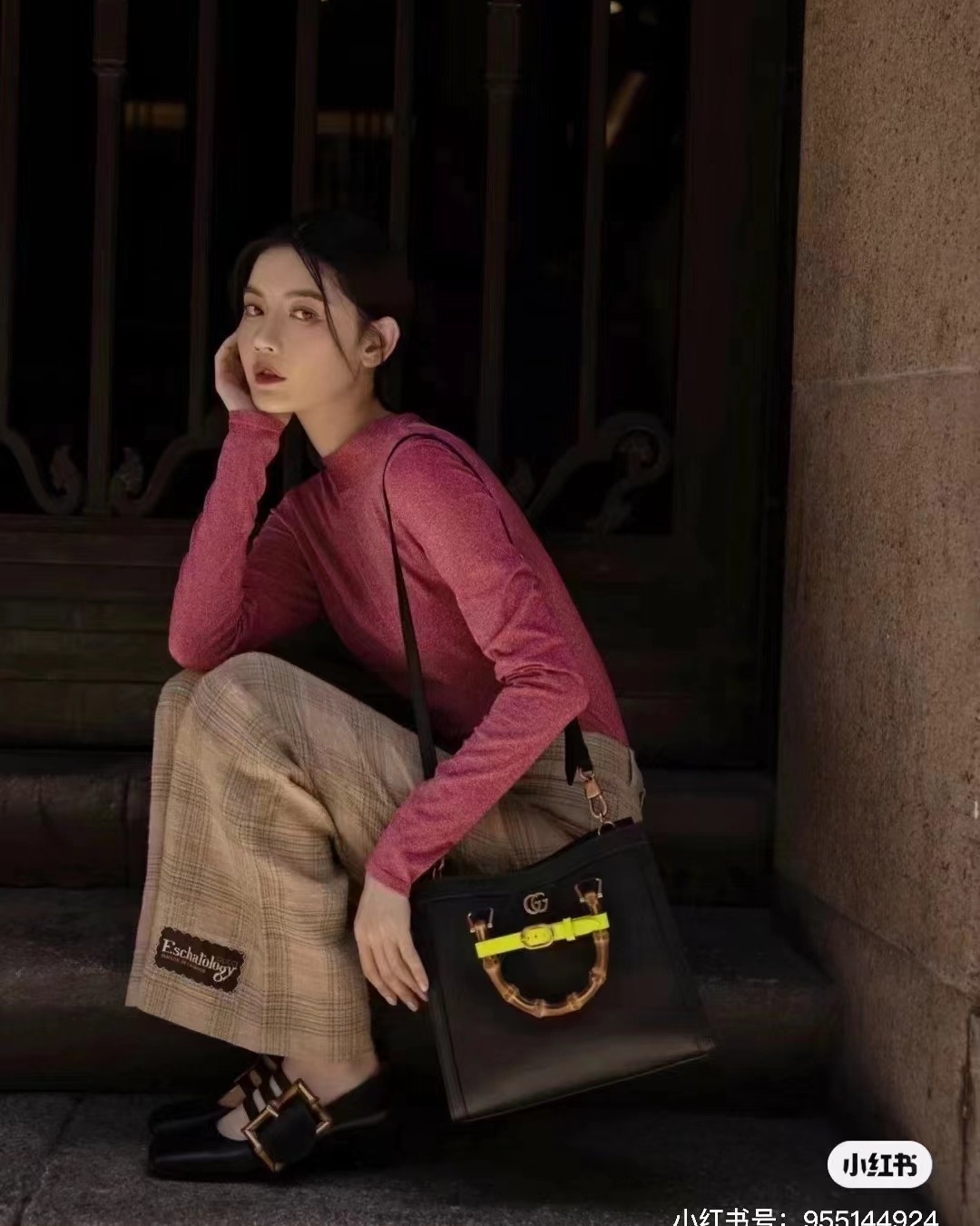 折扣捡漏❗️❗️  Gucci 爆款diana全皮竹节包 小