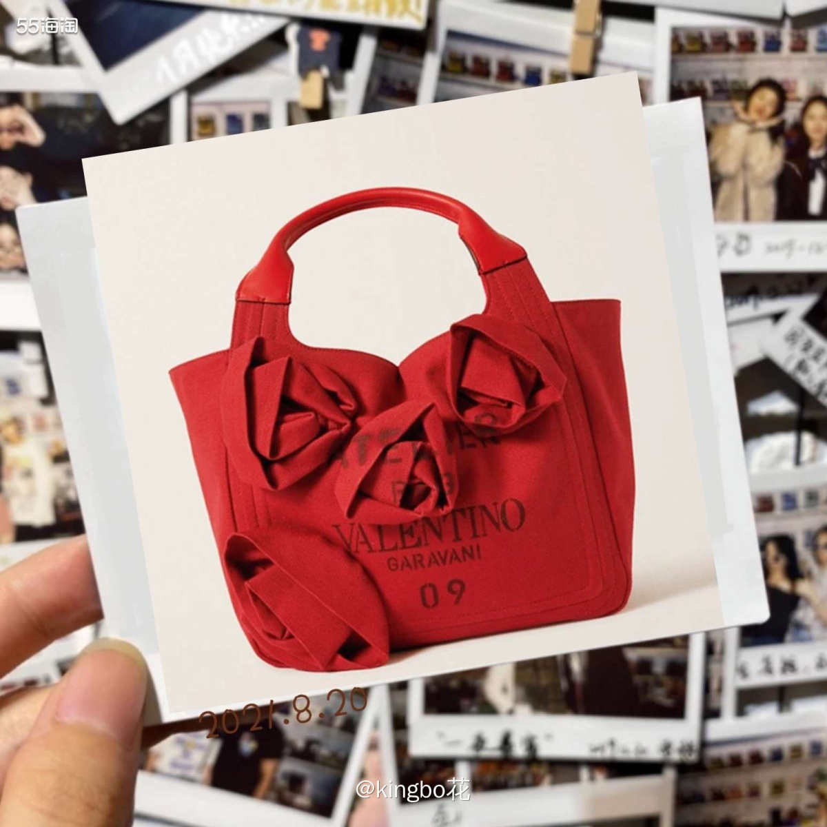 🔴华伦天奴Atelier帆布托特包，杂志风十足，红得张扬又