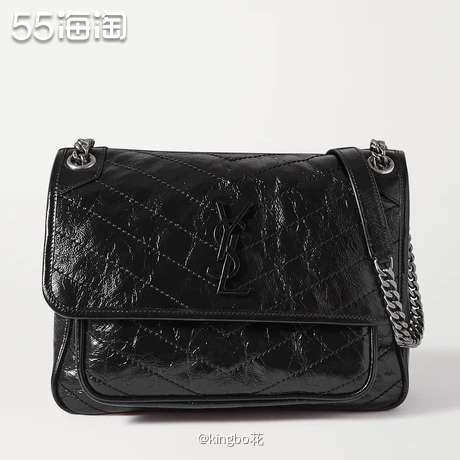 🔴YSL Niki 褶皱亮面皮革中号单肩包，链条包中的王者