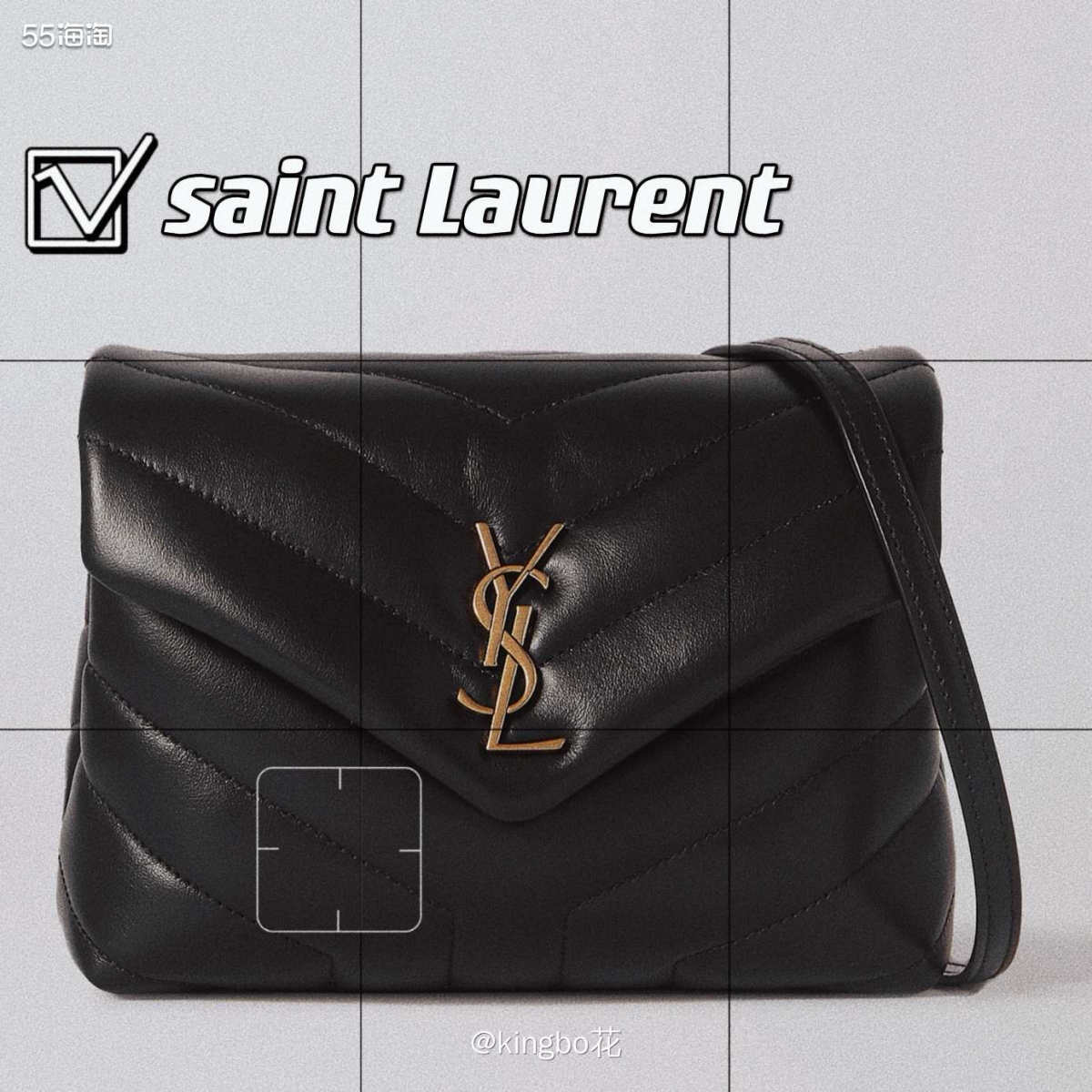 🔴YSL loulou绗缝单肩包，标志性YSL logo搭