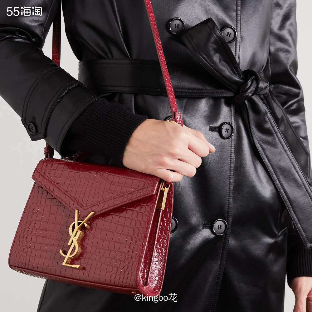 🔴YSL Cassandra 仿鳄纹手提包，精巧的搭扣设计