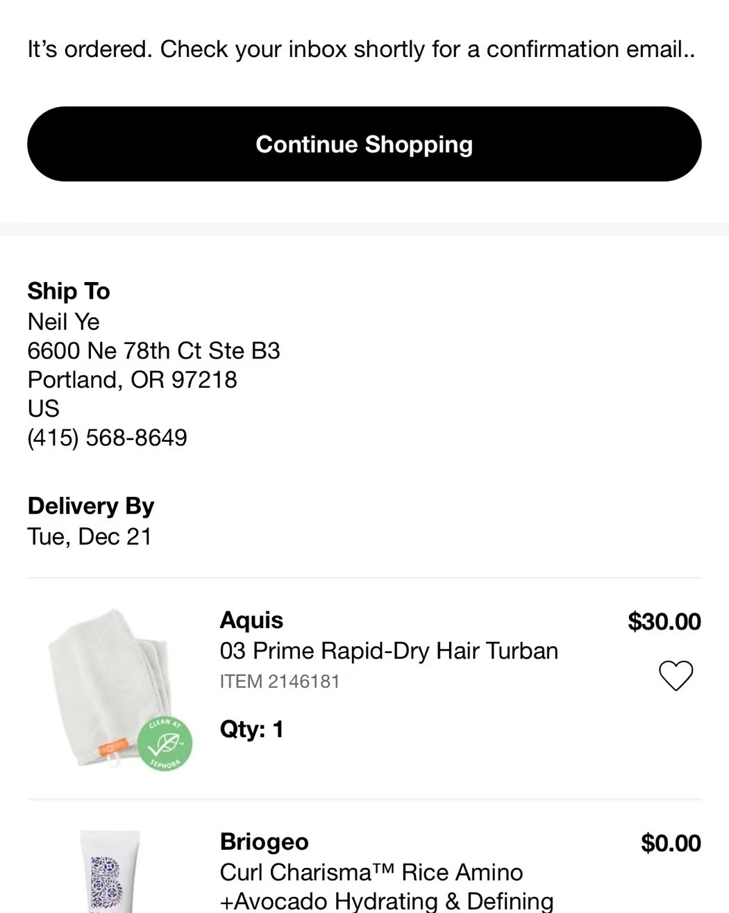 新下单的30美金的干发帽，到底值不值呢！有两种颜色 选的白色