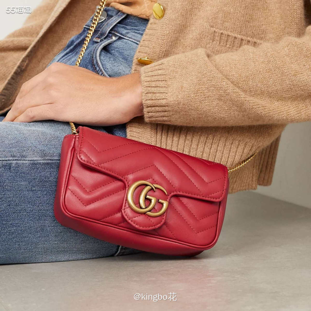 🔴GUCCI Marmont 绗缝皮革超迷你单肩包，人气爆