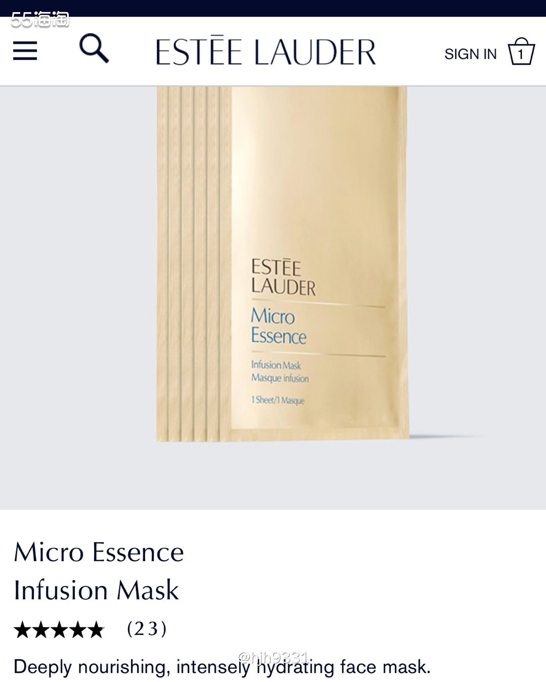 ✨雅诗兰黛微精华面膜，它的包装跟钢铁侠面膜的包装很像，以至于