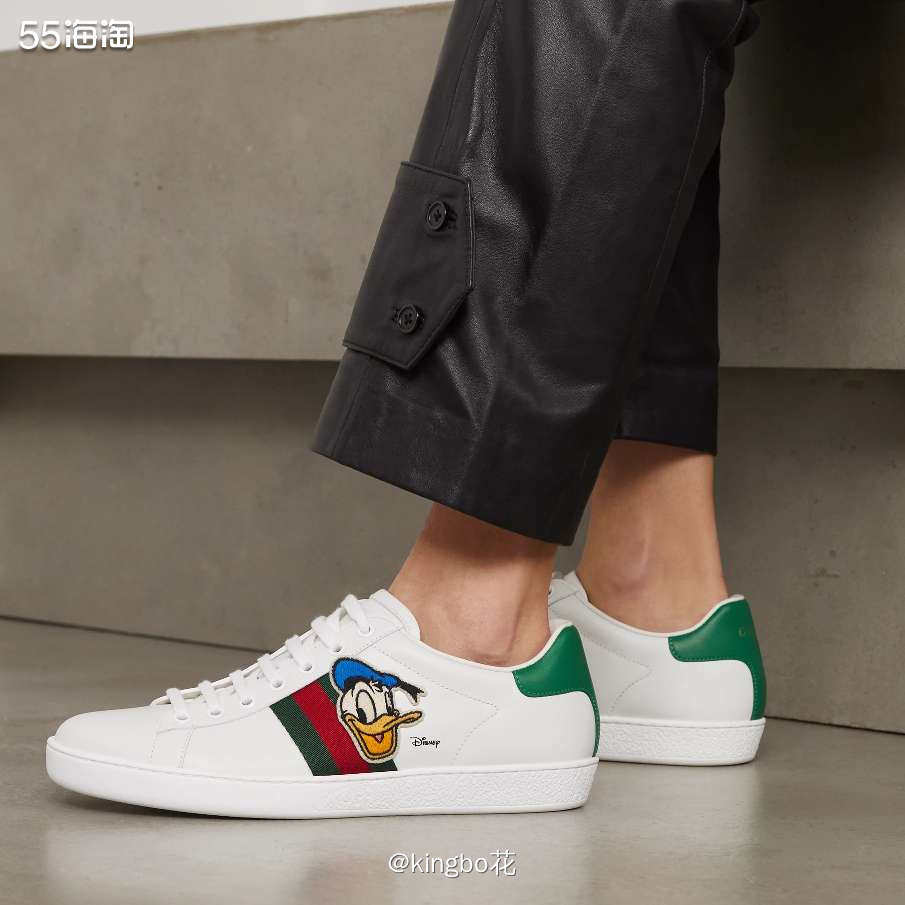 🔴可爱时尚风，GUCCI ×Disney联名ace小白鞋，
