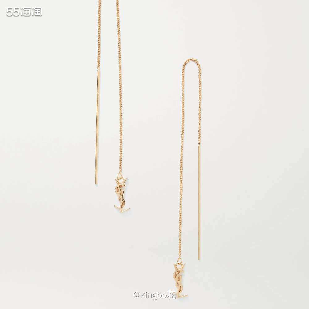 🔴YSL 金色精美耳坠，带有YSL经典logo标识，好好看