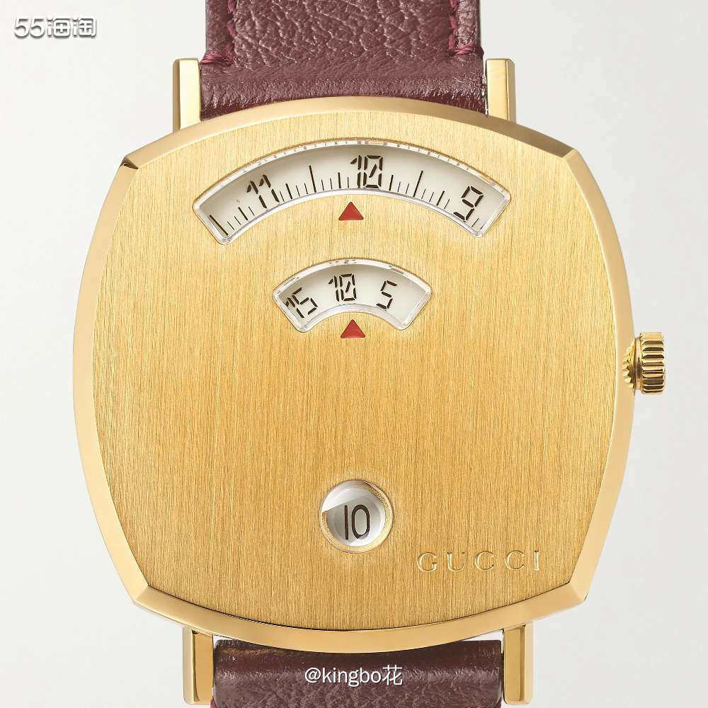 🔴GUCCI Grip手表，圆弧方形的表盘形状，设计充满复