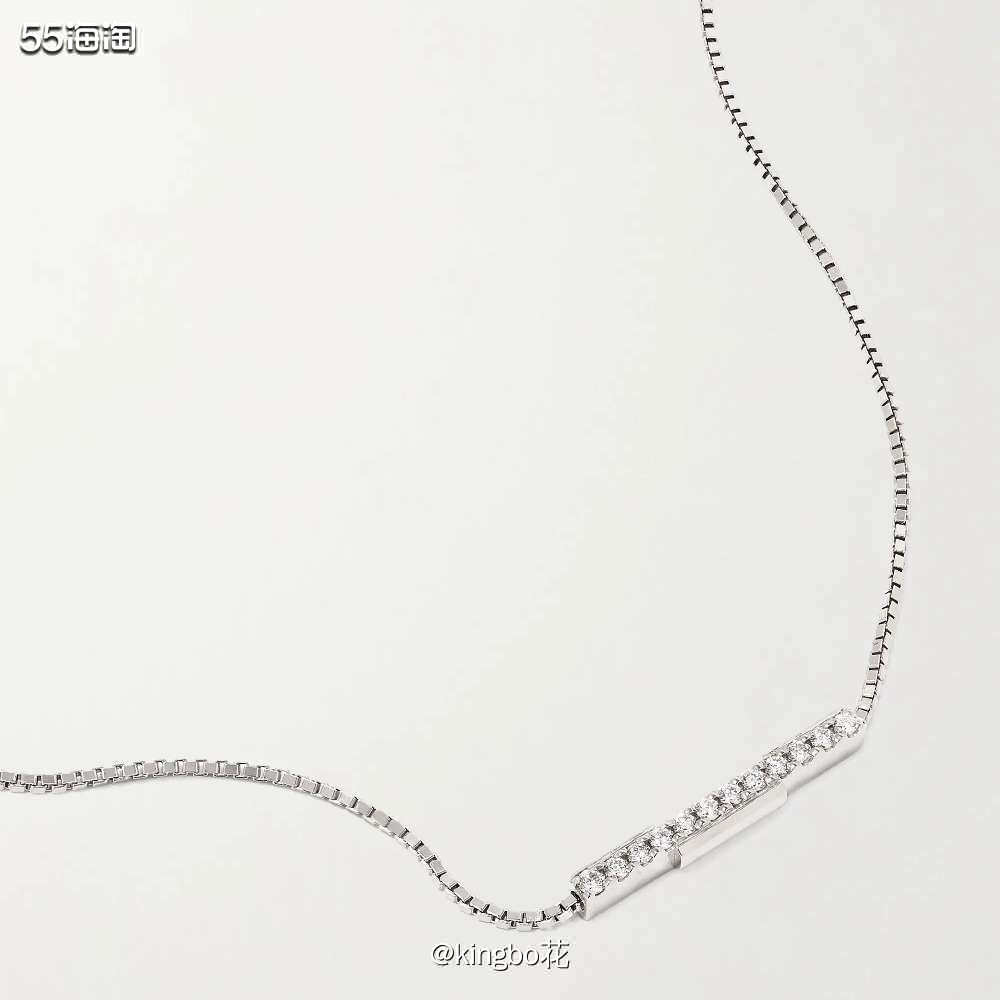 🔴GUCCI link to love白金钻石项链，链环精