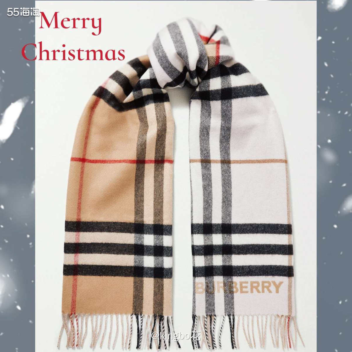 🔴Burberry 经典格纹围巾，百年传承经典不灭，冬日单