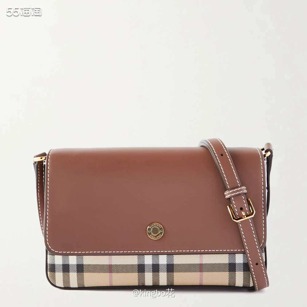 🔴Burberry note 翻盖单肩包，经典的格纹，简约