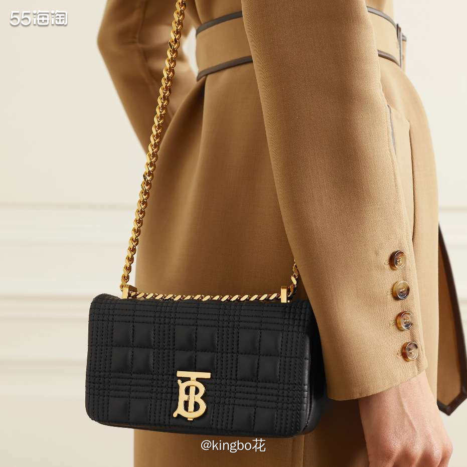 🔴Burberry lola链条包，立体菱格纹看起来就很高