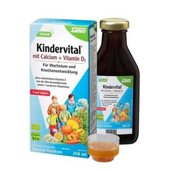 【6件包邮含税装】Salus Kindervital 钙+维生素D3 儿童有机果蔬营养液 250mlx6