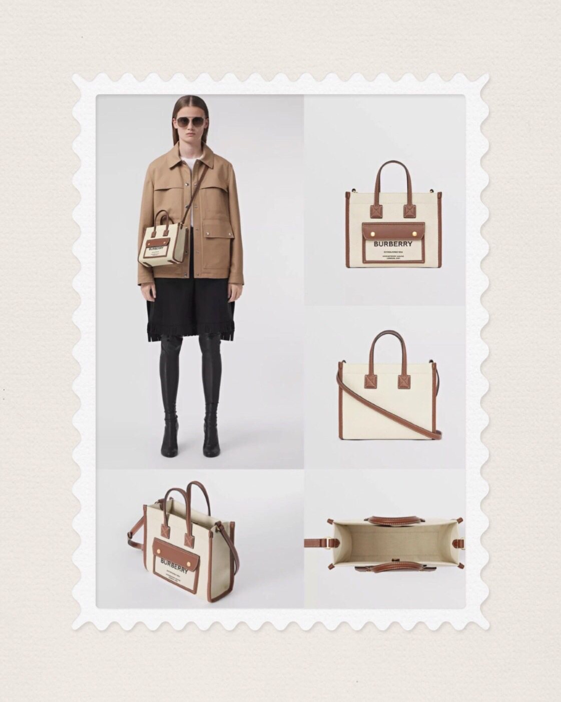 🔹明星产品： BURBERRY Freya mini帆布托