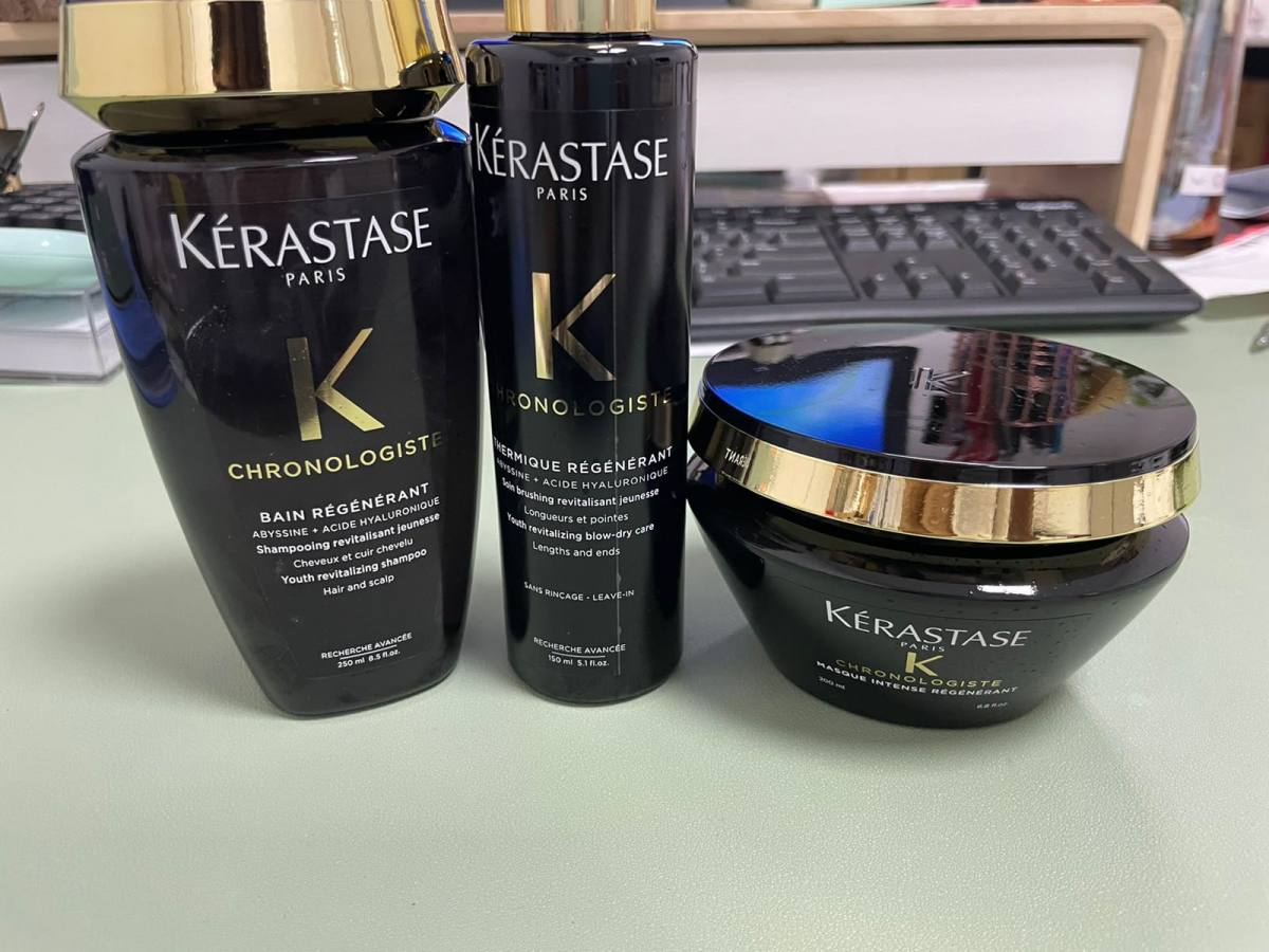 ✨✨双十一的时候在🍑宝官网买了卡诗的棋盘格精油和双重洗发水