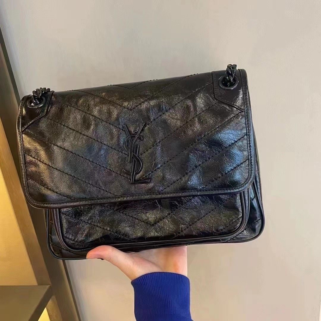 折扣捡漏  YSL niki中号 黑色黑链  超好折扣补！就