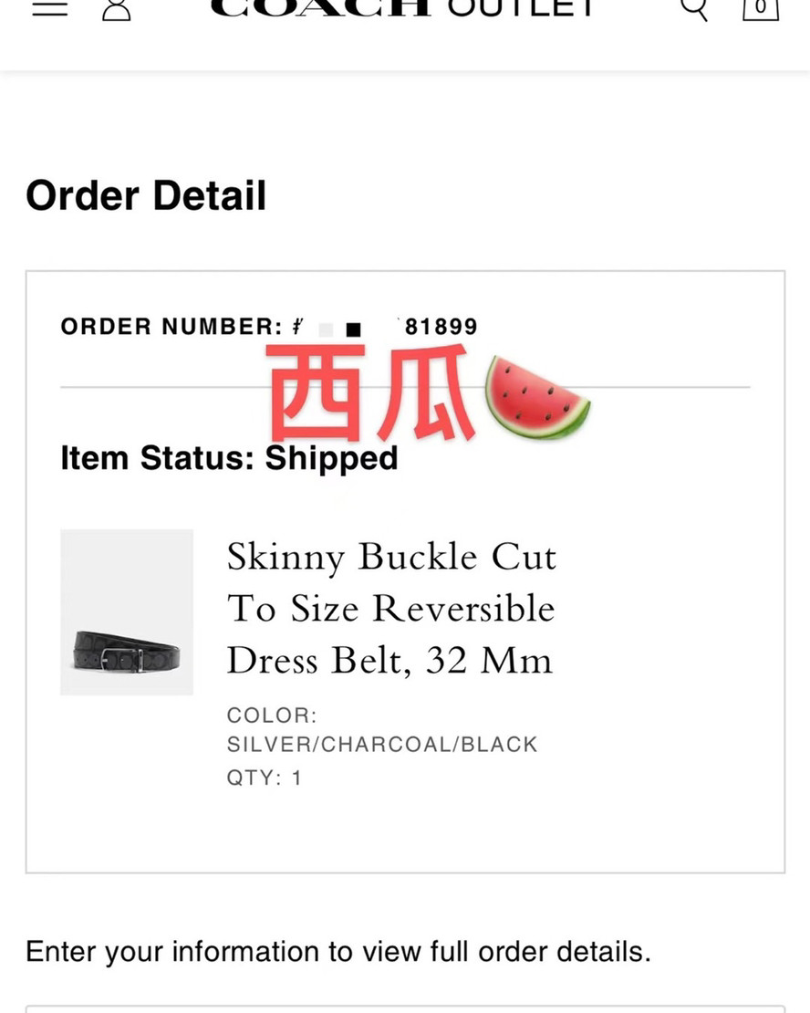 现货Coach男款腰带，经典蓝色老花，宽度32mm，蔻驰男款