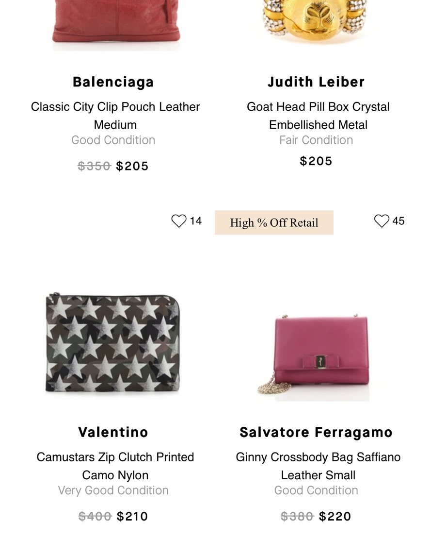 今天ae爸爸的消费offer给出了一个叫rebag的网站。点