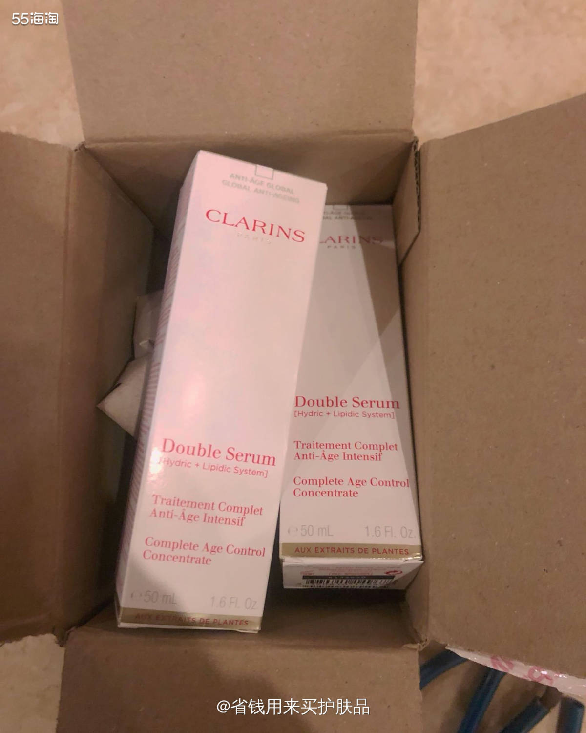 我的西班牙直邮娇韵诗双萃精华开箱~等的花都快谢了🥀  🌟