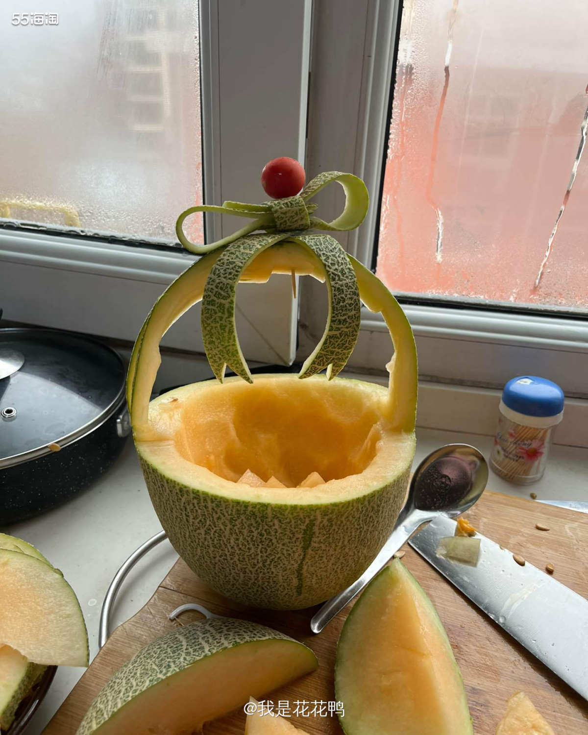 哈密瓜90果盘,可爱的小花蓝,海淘攻略-55海淘社区