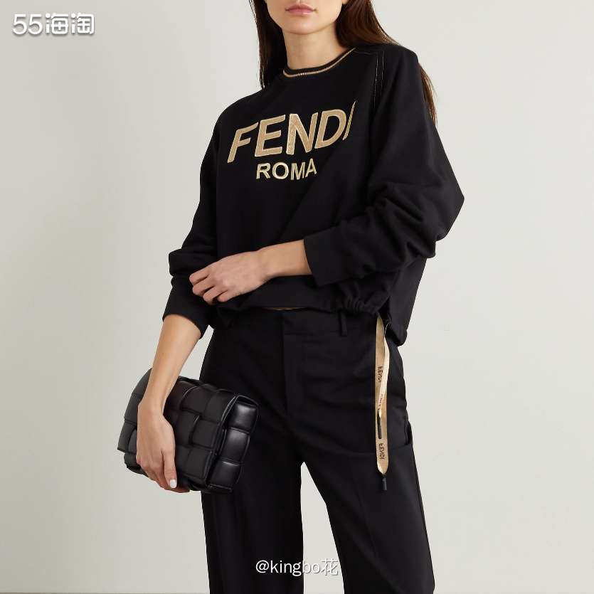 🔴Fendi 提花边饰刺绣卫衣，版型板正，又酷又飒又时尚！