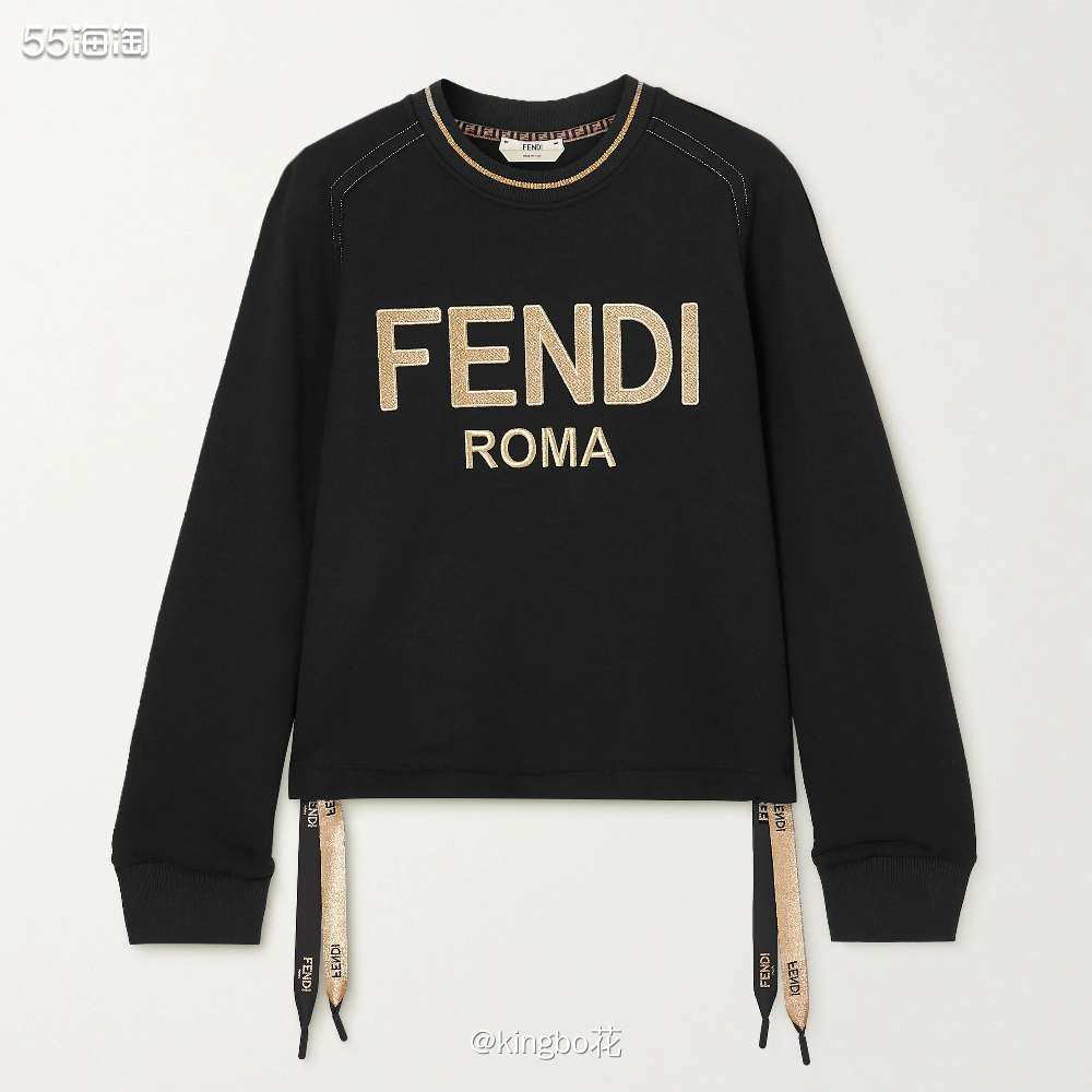 🔴Fendi 提花边饰刺绣卫衣，版型板正，又酷又飒又时尚！