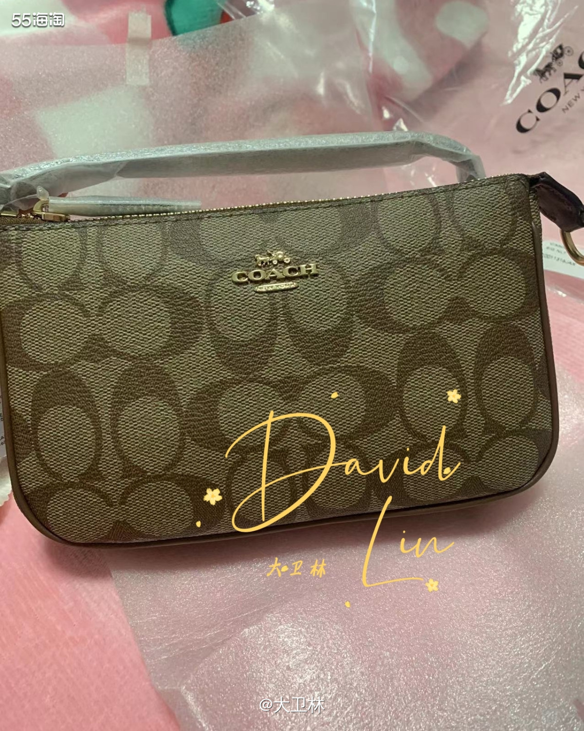 第二个到货的COACH奥莱nolita19是棕色的，是我为了