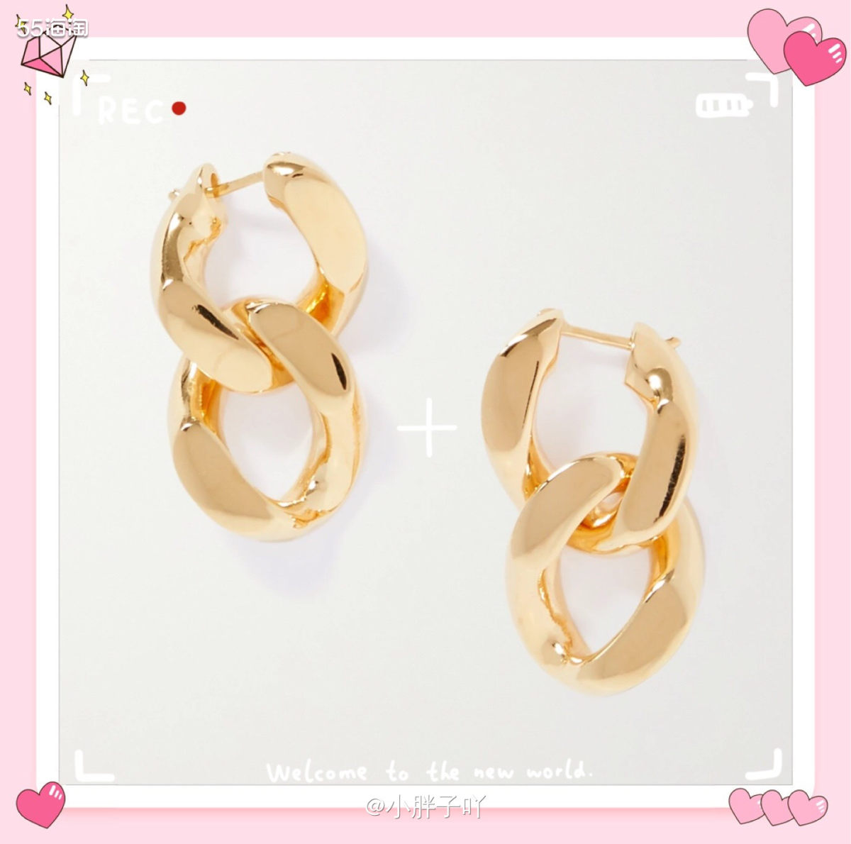 🔹种草产品：Bottega Veneta金色银耳环 🔹产