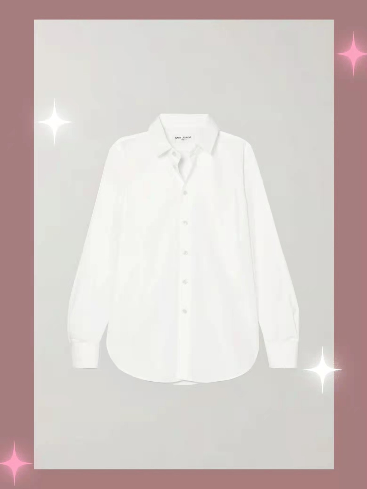 SAINT LAURENT 纯棉府绸衬衫  对生活品质有着高