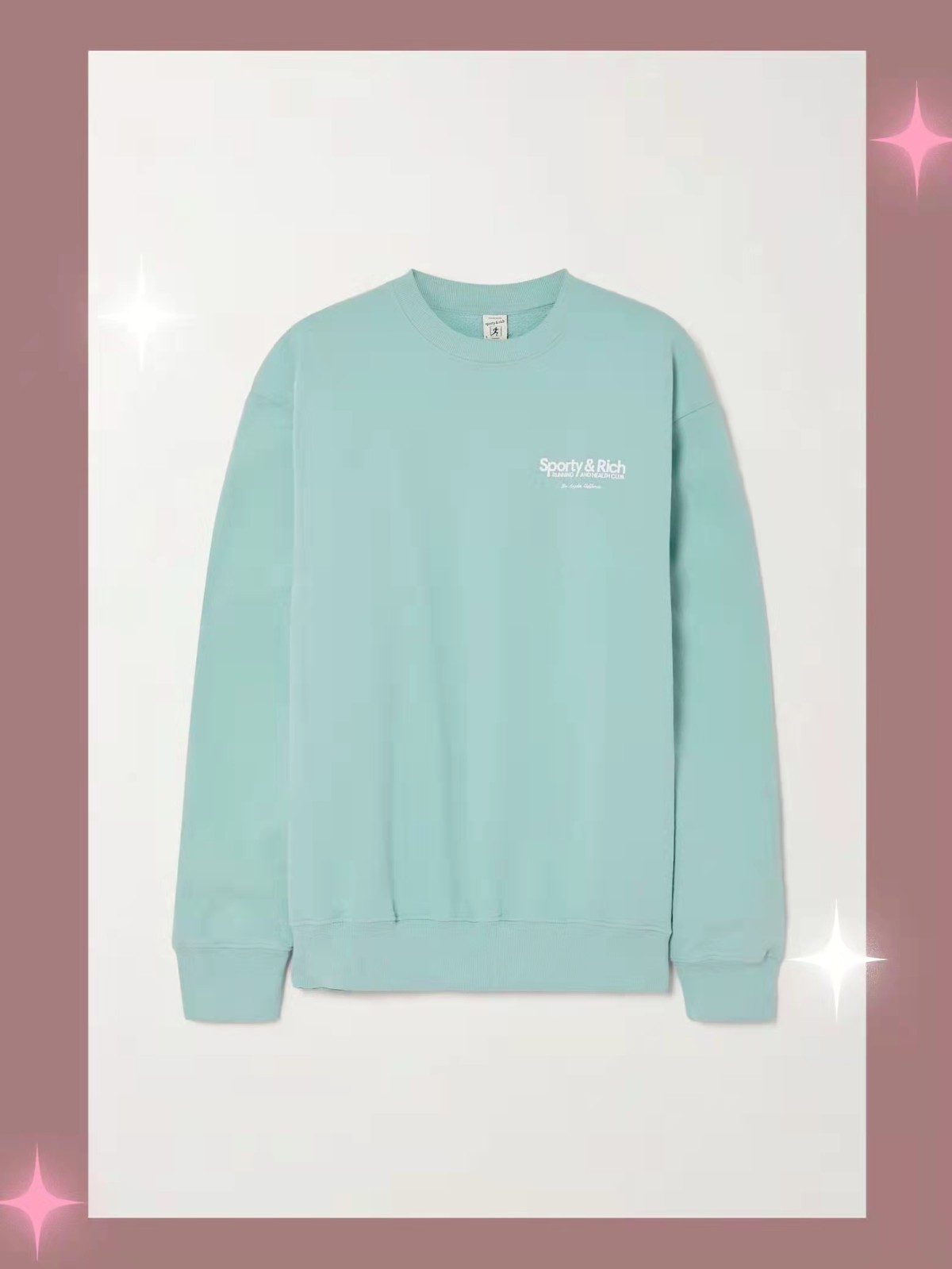 SPORTY & RICH Club 印花纯棉平纹布卫衣  