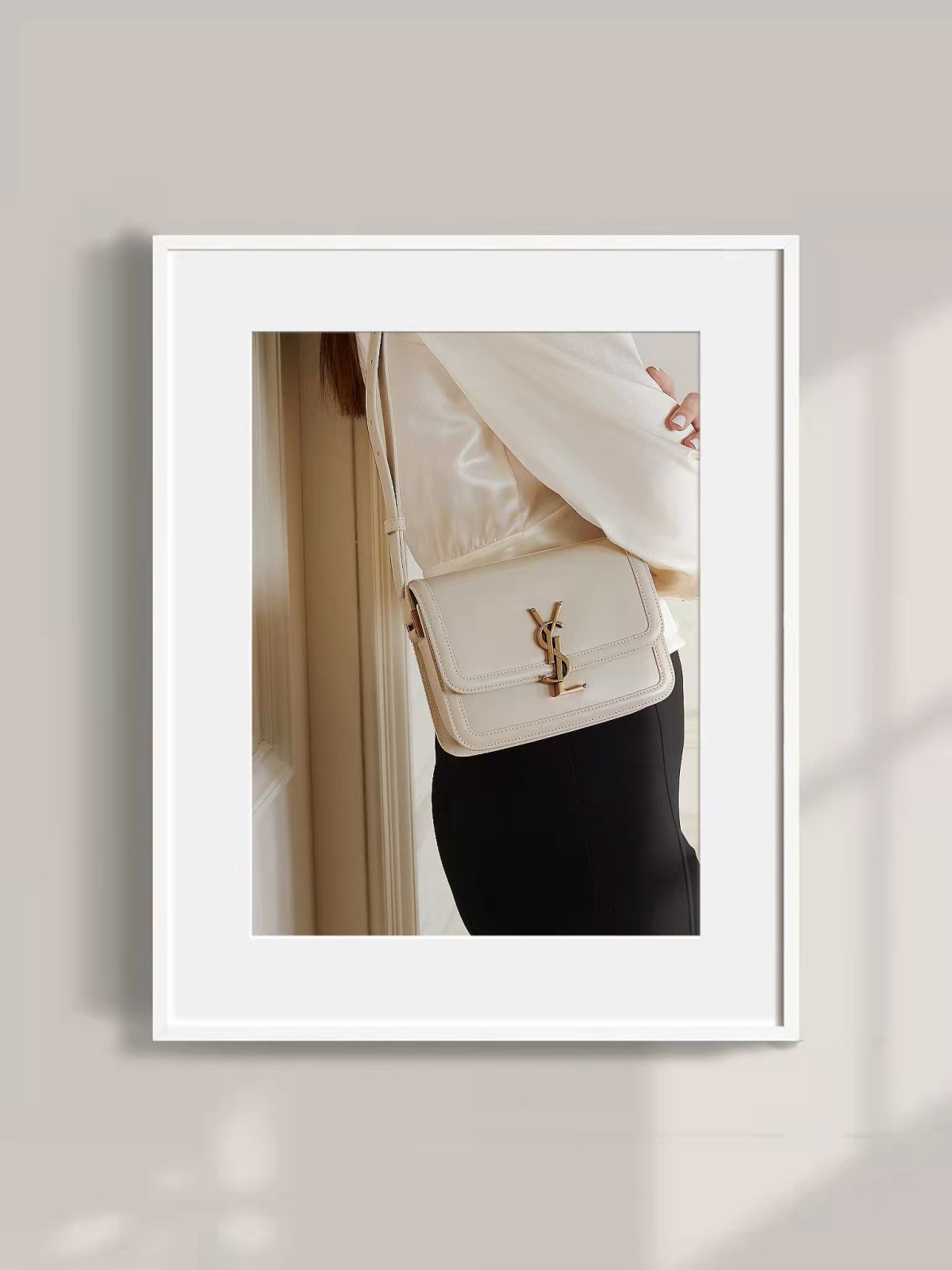 SAINT LAURENT Solferino 皮革小号单肩