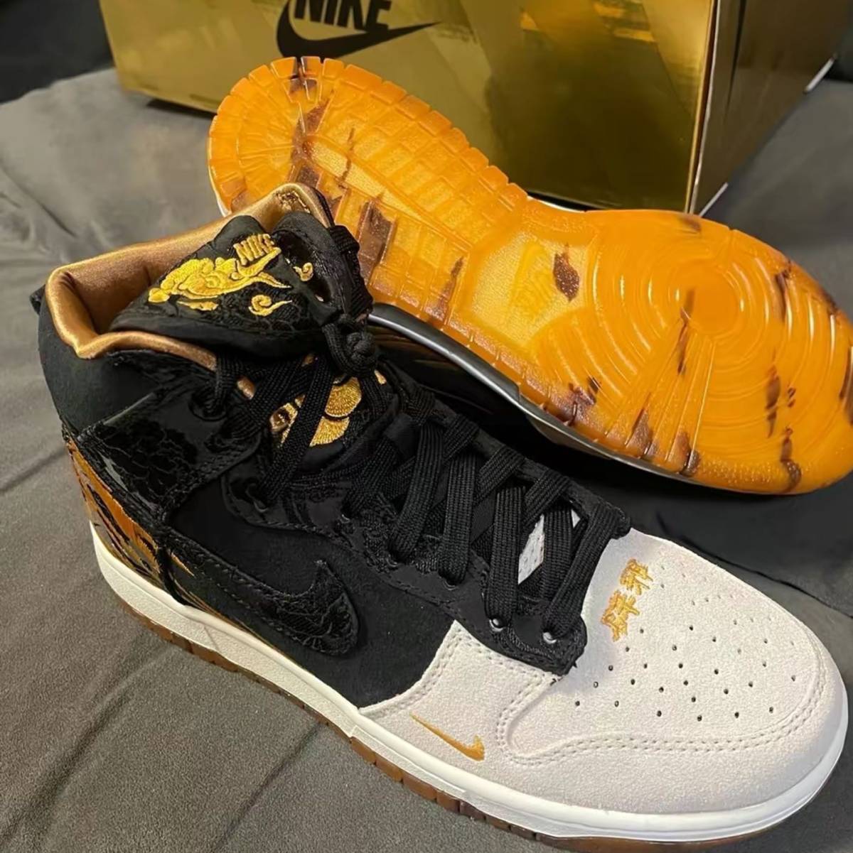 🐯NIKE虎年限定dunk系列板鞋舒适度还不错，一家三口安
