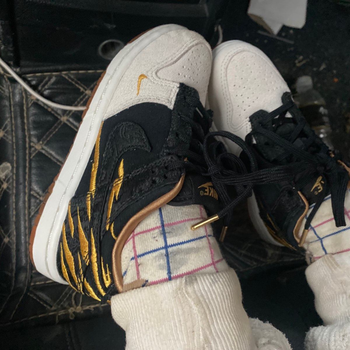 🐯NIKE虎年限定dunk系列板鞋舒适度还不错，一家三口安