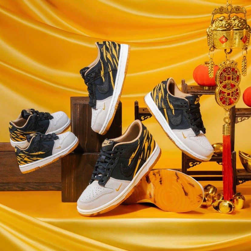 🐯NIKE虎年限定dunk系列板鞋舒适度还不错，一家三口安
