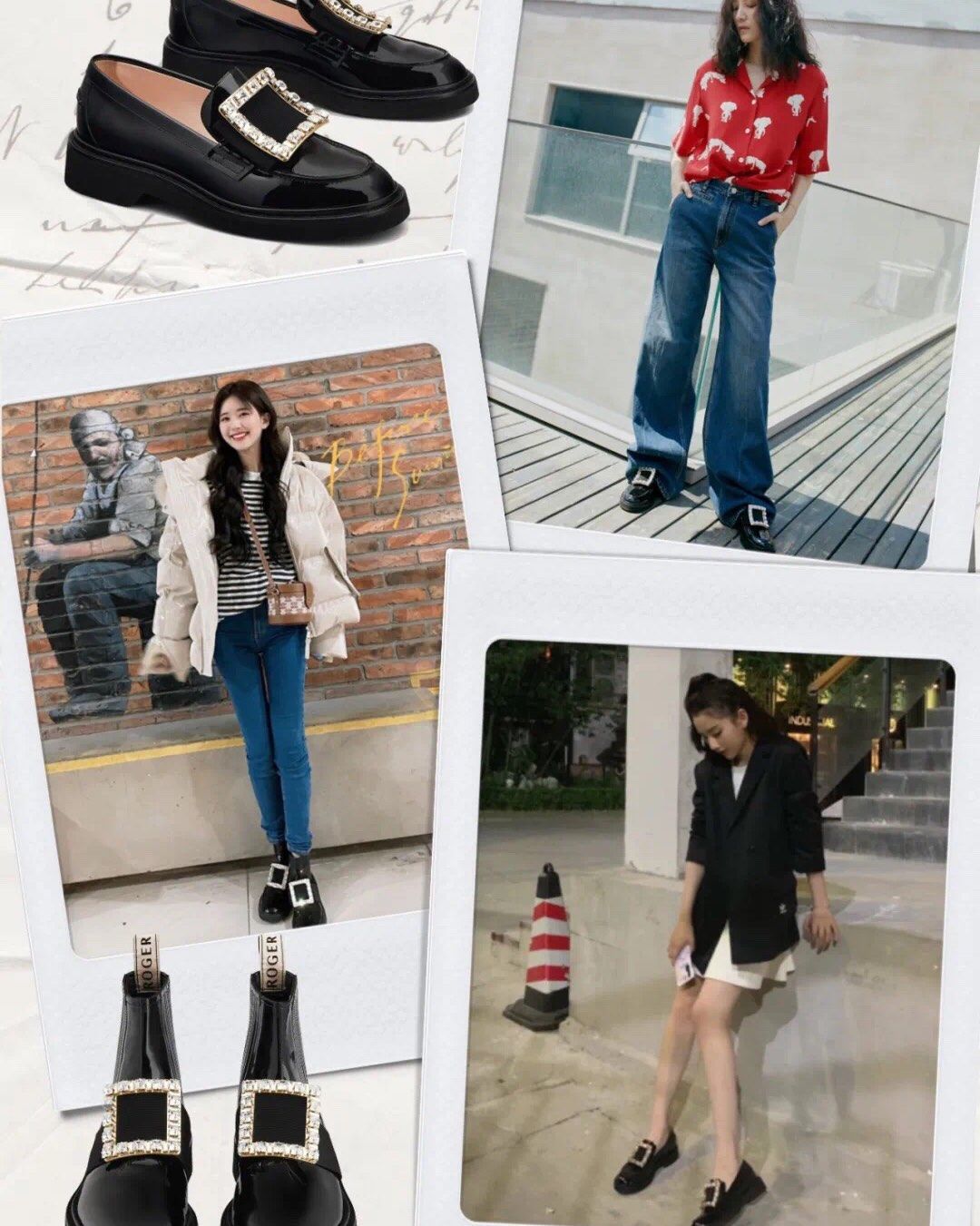 最近两年，Roger Vivier的钻扣鞋也渐渐加入到很多人