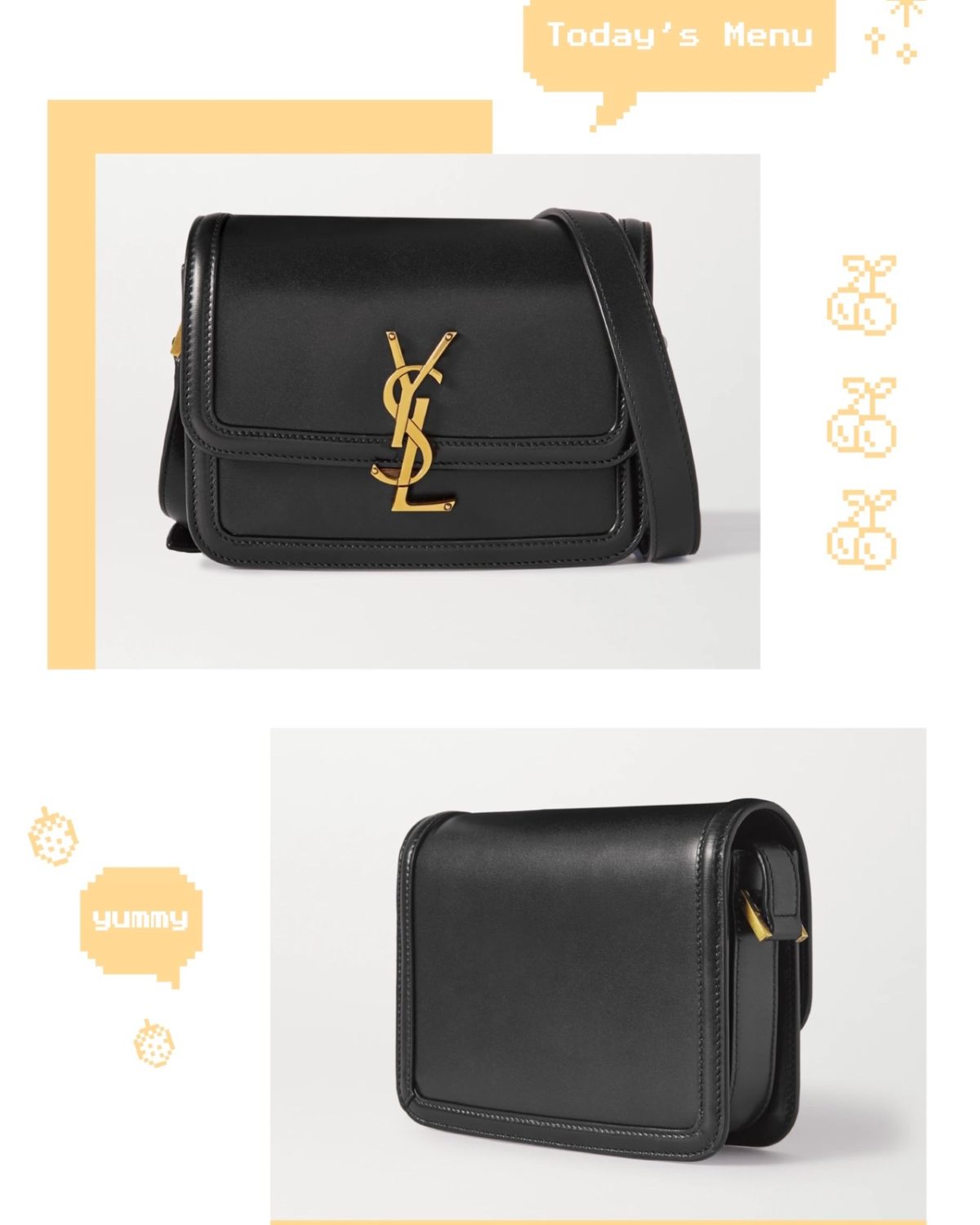 🌻YSL Solferino 皮革小号单肩包，经典的版型，