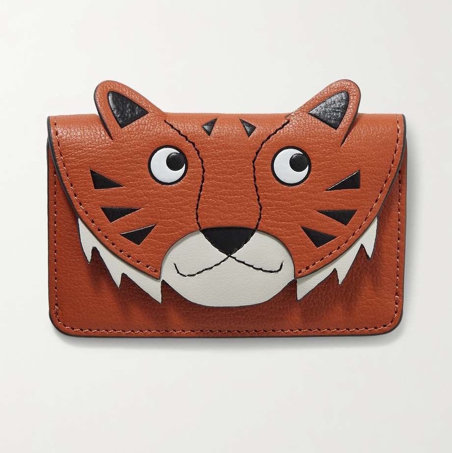 👛‪ ANYA HINDMARCH Tiger 纹理皮革卡