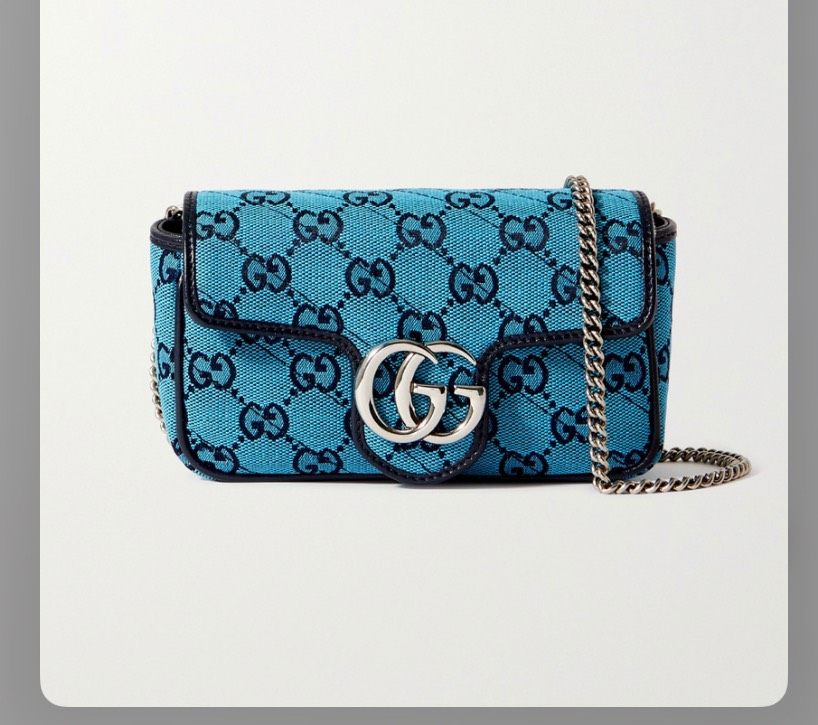 ‪💙 GUCCI GG系列单肩迷你款斜挎包，气质名媛风‬ 