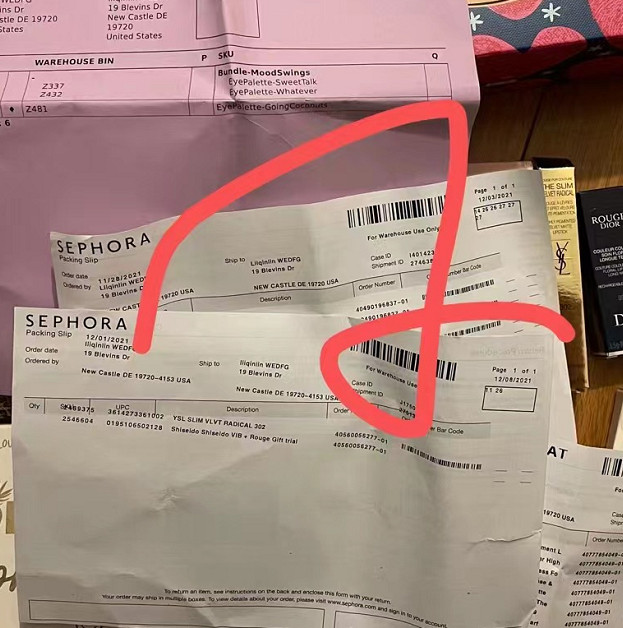 运单号： WJ00935414US  这次买的丝芙兰的面膜套