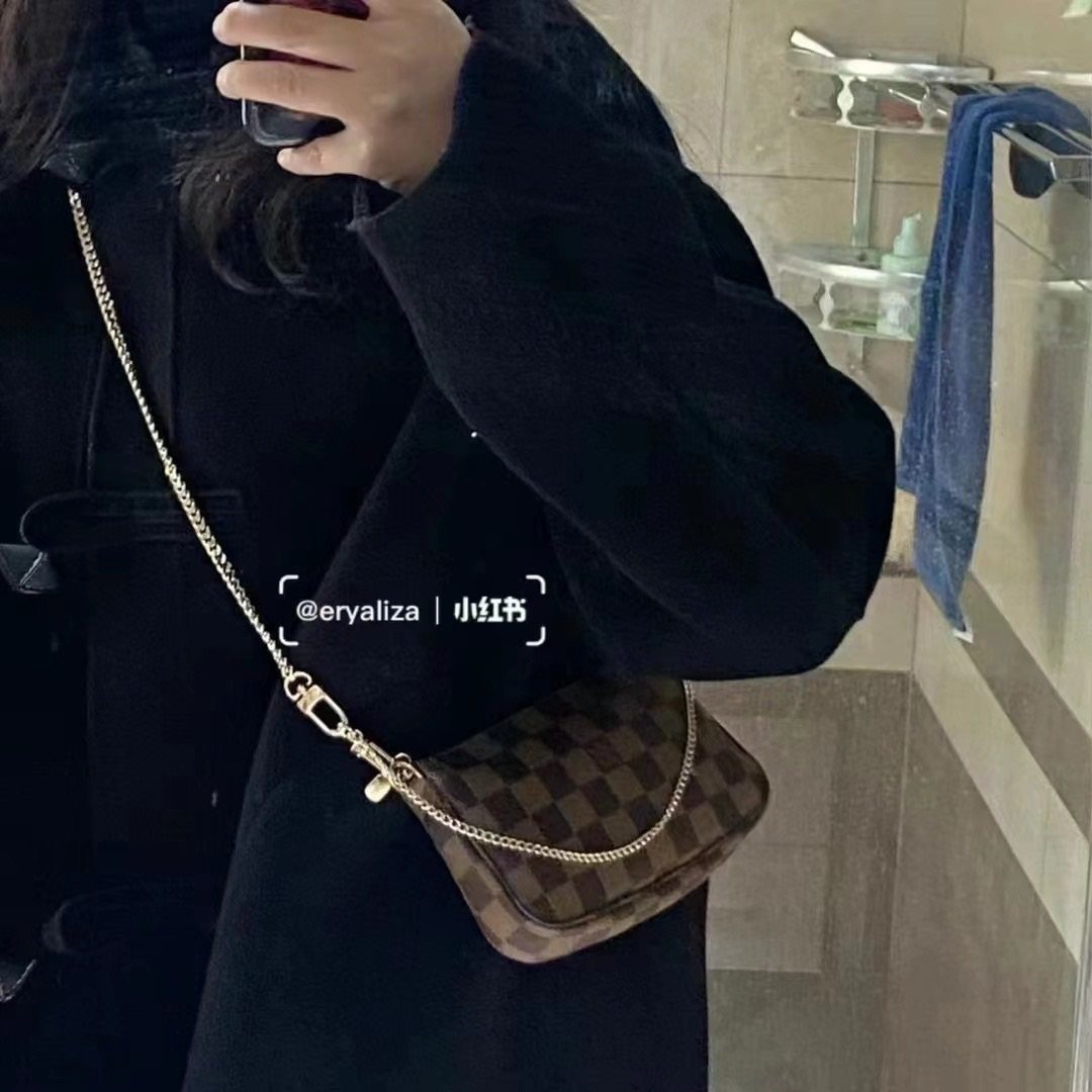 国内现货  LV小麻将包棋盘格   带票好价💰4xxx  