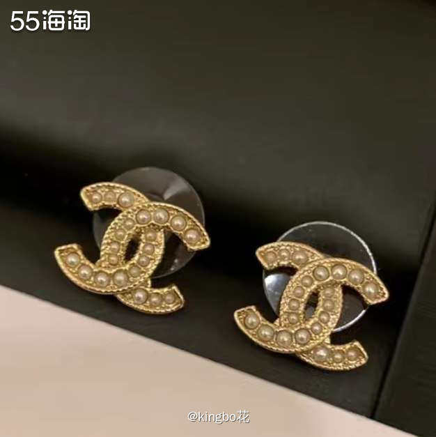 🔴chanel香奈儿水晶珍珠耳饰，双C造型经典又百搭，基础