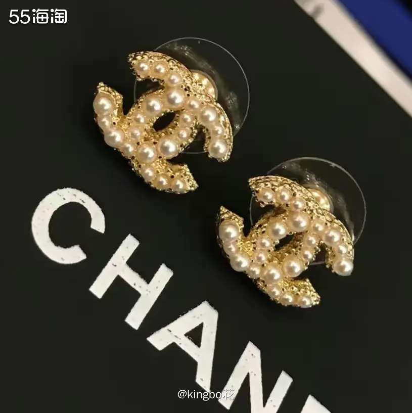🔴chanel香奈儿水晶珍珠耳饰，双C造型经典又百搭，基础