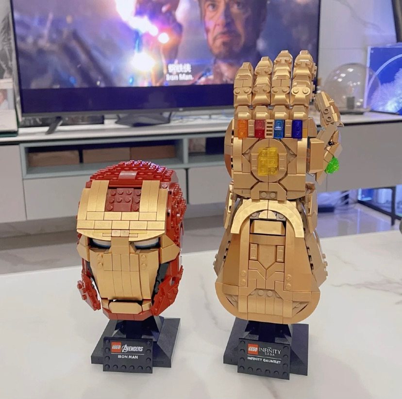 LEGO系列产品～钢铁侠&灭霸手套，还有Q版钢铁侠手办 💥