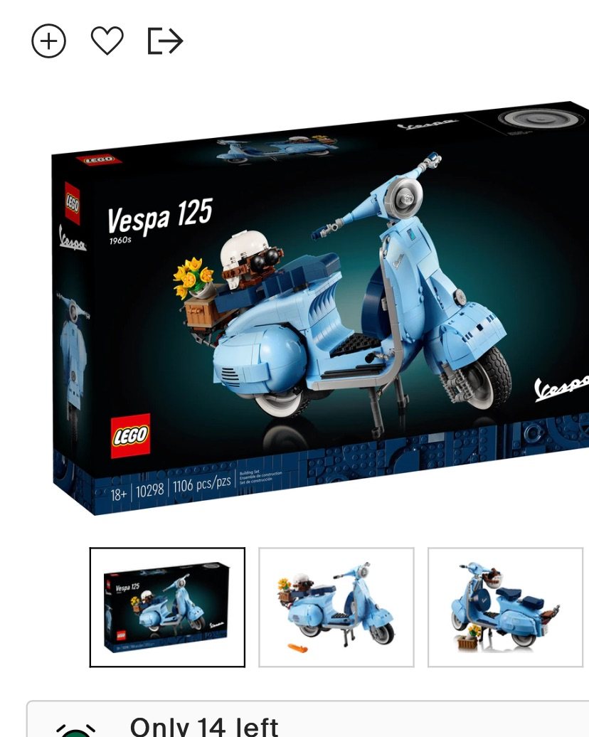 🏍️产品名称：LEGO VESPA 125 Set 102