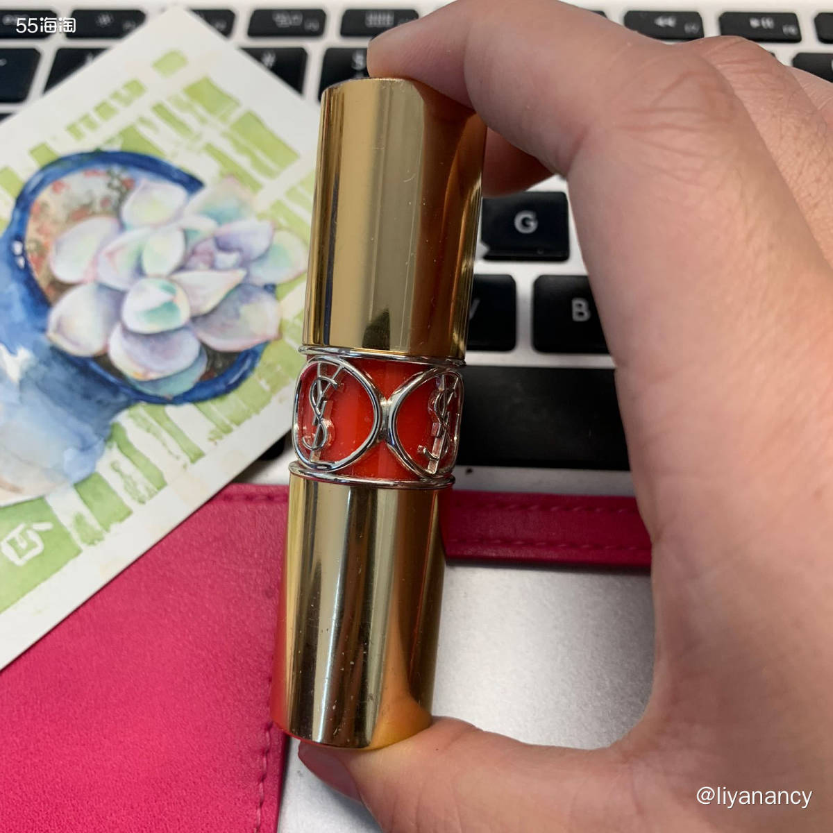 ✨色号：ysl圆管46号  ✨显色度：显色，很好涂  ✨滋润