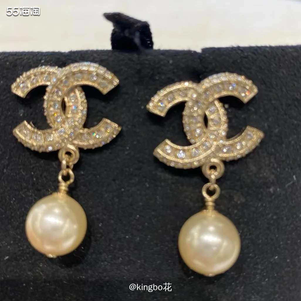 🔴chanel香奈儿珍珠耳环，双C logo加上珍珠的点缀