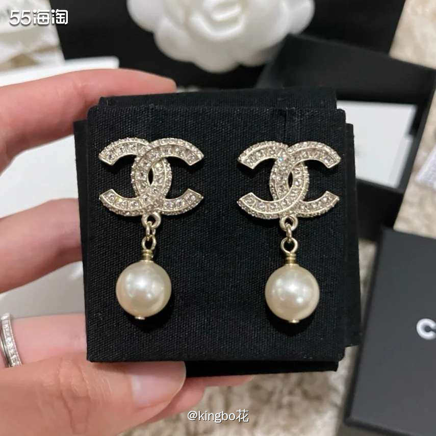 🔴chanel香奈儿珍珠耳环，双C logo加上珍珠的点缀